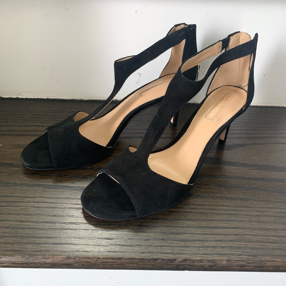 Antonio Melani Strap Heels - Black - Size 8